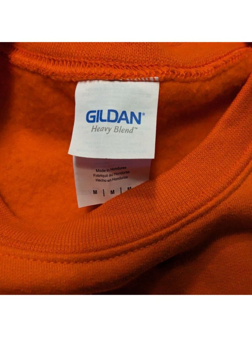 GILDAN Heavy Blend long sleeve Orange Black ALLISON Mermaid Sweatshirt Size M - Picture 5 of 8